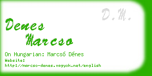 denes marcso business card